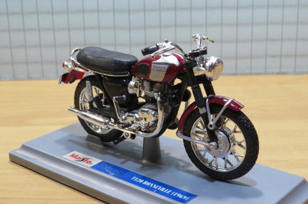 Triumph T120 Bonneville 1:18, MayCheong, Maisto, Nieuw, Ophalen of Verzenden