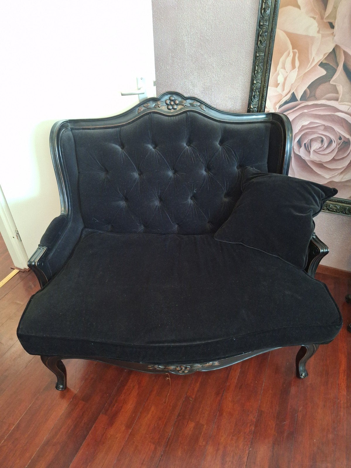 Mooi Zwart Fluwelen bankje..Loveseat
Prachtige diepzwarte st, Huis en Inrichting, Banken | Sofa's en Chaises Longues, Tweepersoons