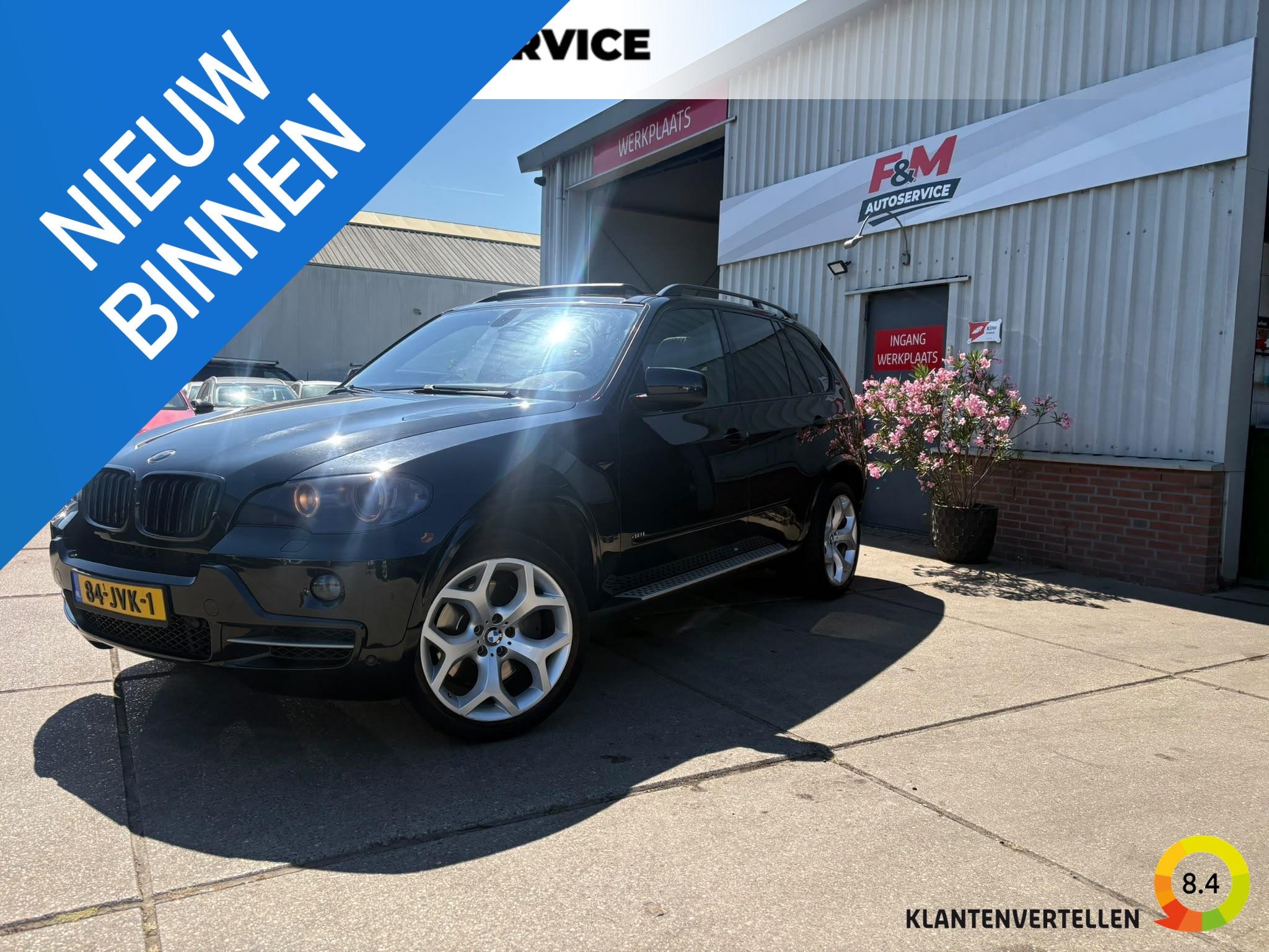 BMW X5 xDrive48i High Executive 7p, Clima, cruise, HUD, stoe, Automaat, Gebruikt, 138 €/maand, Zwart