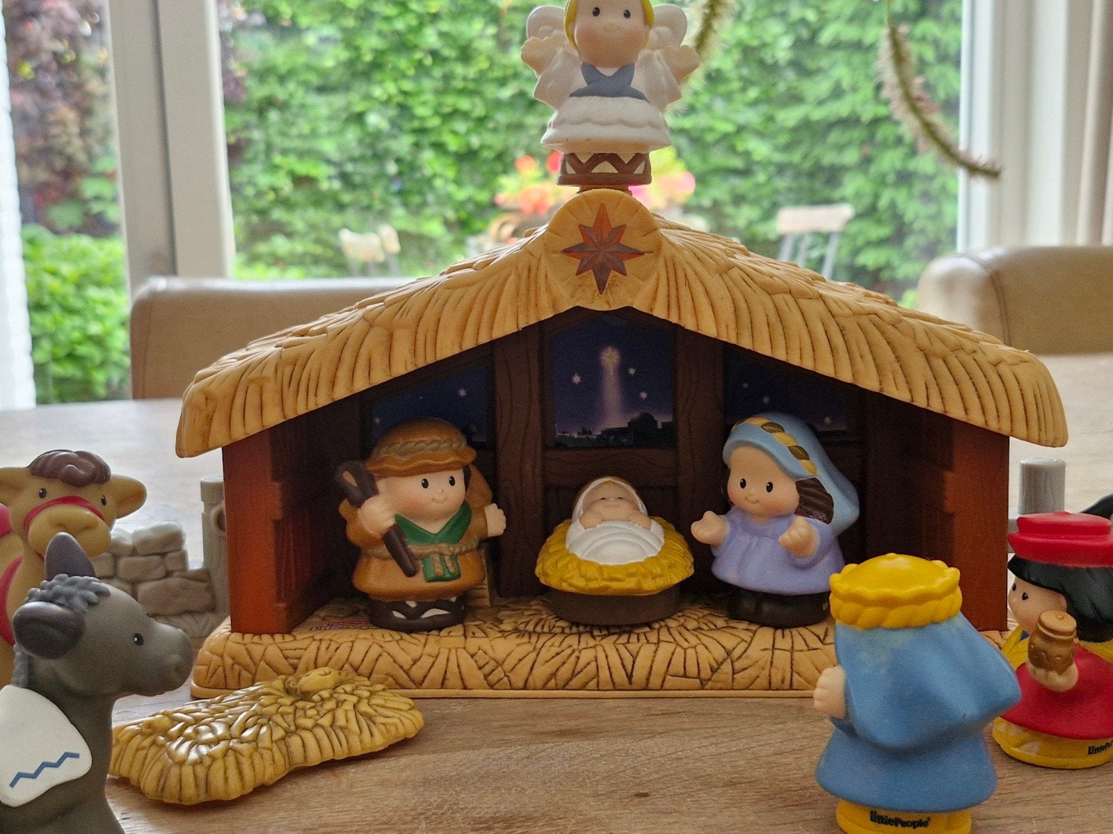 Vintage Fisher-Price Kerststal met geluid en licht, Kinderen en Baby's, Ophalen of Verzenden, Zo goed als nieuw, Jongen of Meisje