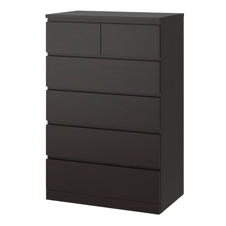 IKEA MALM ladekast zwart-bruin, Huis en Inrichting, Kasten | Ladekasten, Ophalen, Gebruikt, 5 laden of meer, 100 tot 150 cm
