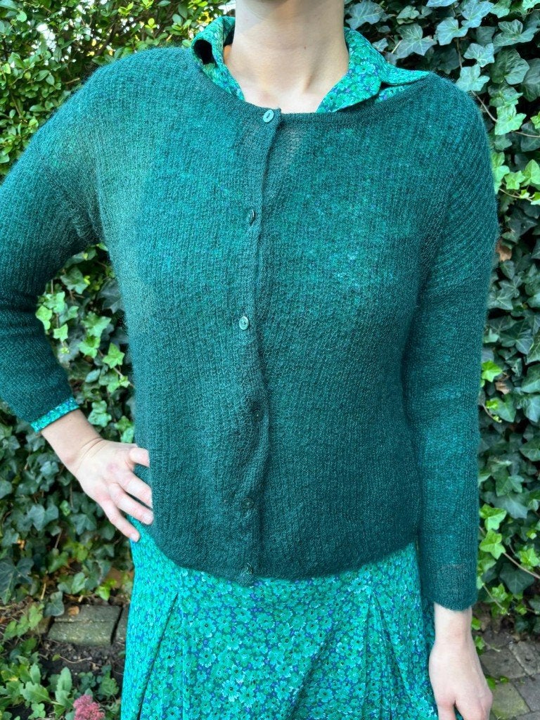 Vest donkergroen kid mohair, Maat 38/40 (M), Nieuw, Ophalen of Verzenden, Mohair