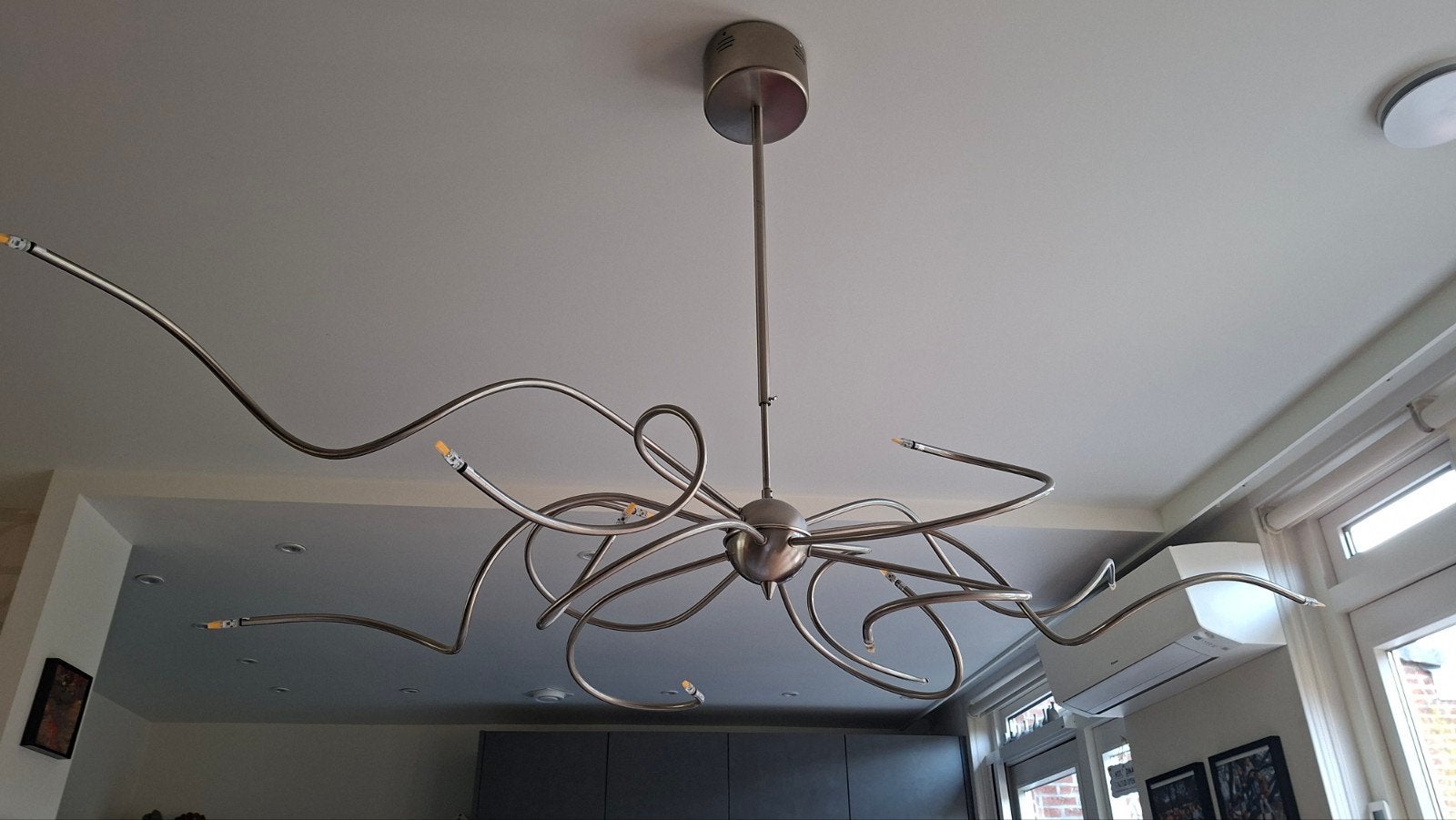 Design LED lamp met 12 armen, Huis en Inrichting, Ophalen, Modern design, Zo goed als nieuw, G4