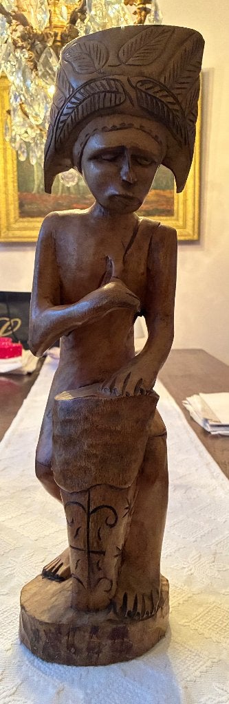 Afrikaans houten beeld, Antiek en Kunst, Ophalen, Handgemaakt, 20 - 50 cm, Beeld