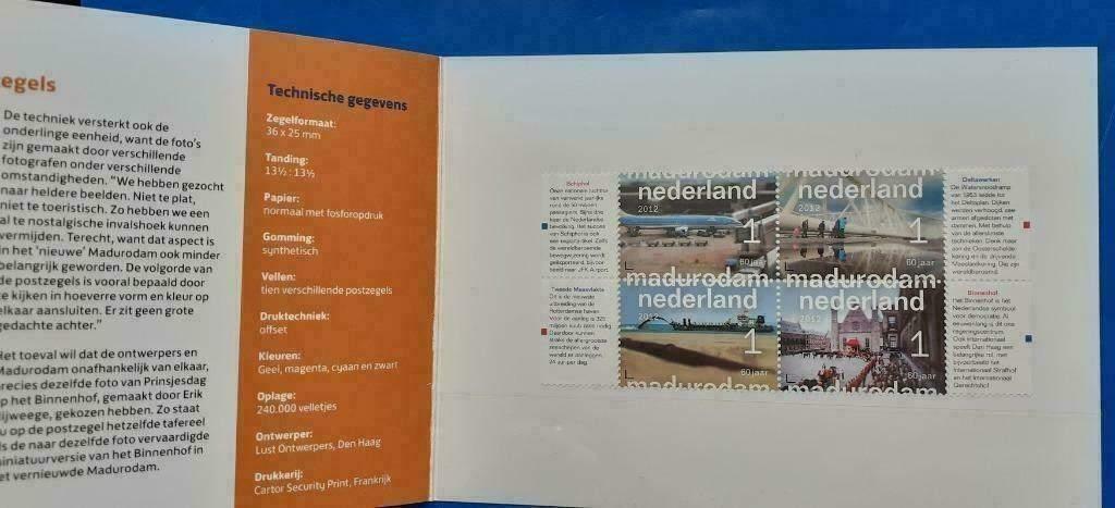 Postzegelmapje 458 A & B - Madurodam 60 jaar 2012, Postzegels en Munten, Verzenden, Na 1940, Postfris