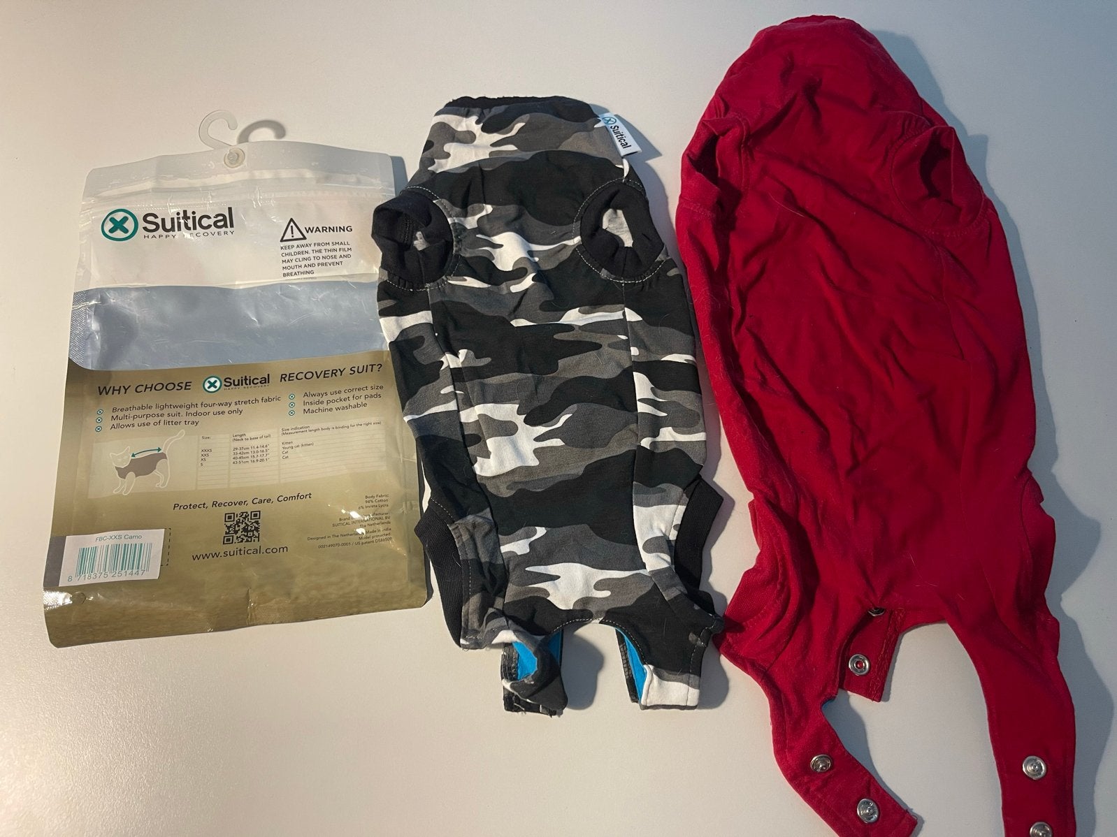 Suitical Recovery Suit kattenpakjes (2 stuks), Dieren en Toebehoren, Ophalen of Verzenden, Zo goed als nieuw