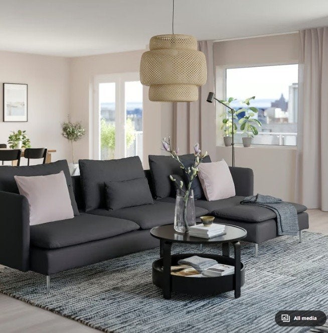IKEA SÖDERHAMN hoezen set (Fridtuna donkergrijs), Ophalen, Gebruikt, Eenpersoons, Minder dan 150 cm