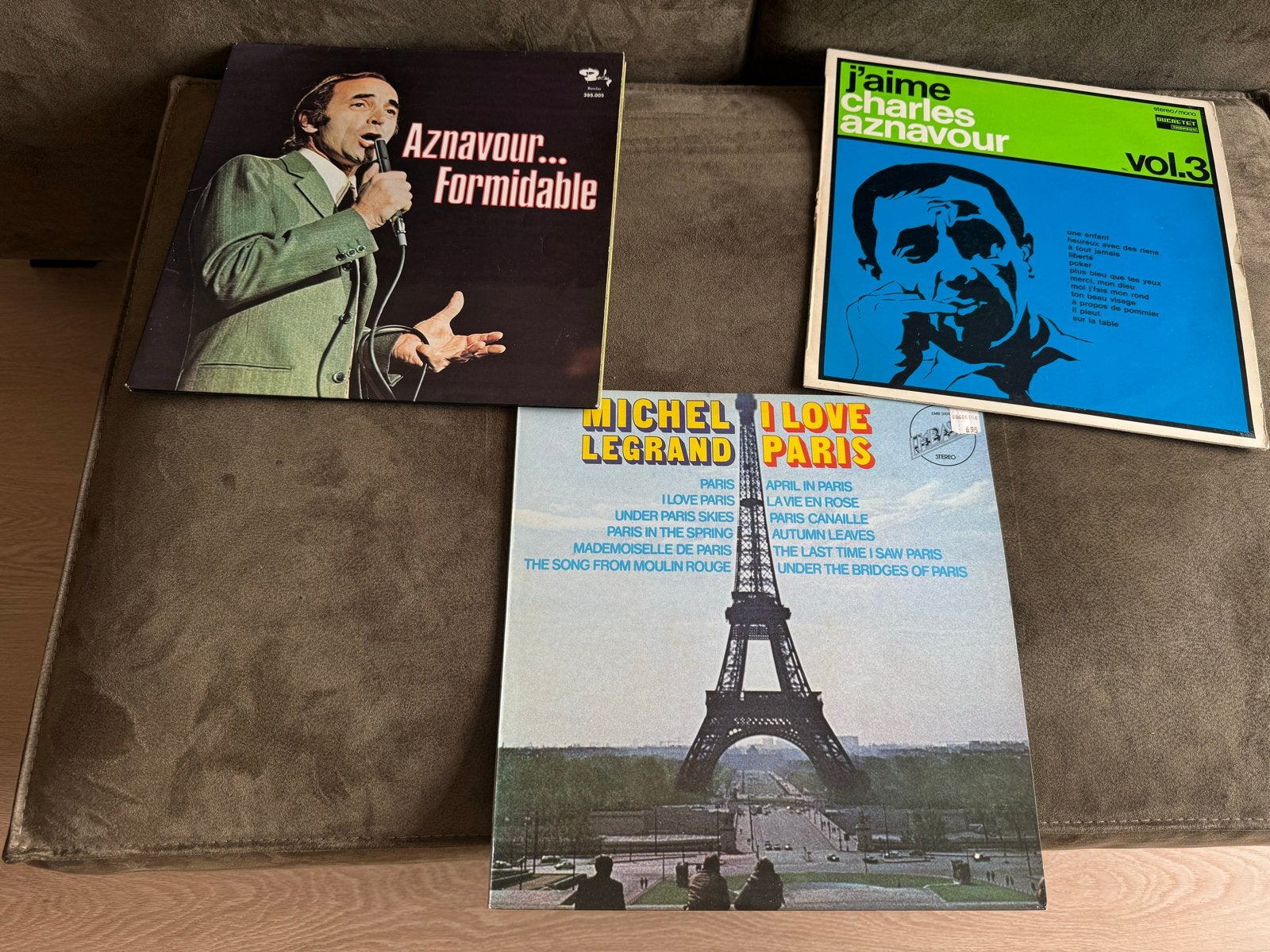 3x LP: Charles Aznavour & Michel Legrand - Klassieke Franse, Ophalen, LP, Gebruikt, Overige genres