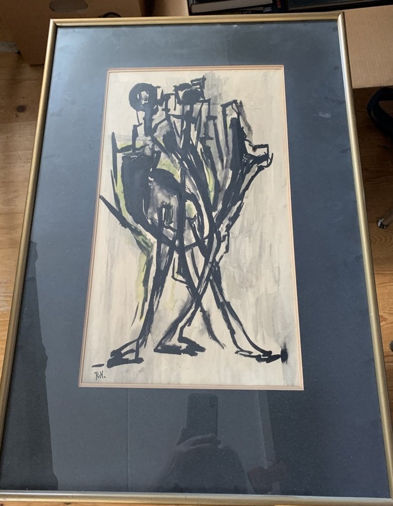 Schilderij/Inkt en Gouache, Ophalen of Verzenden, Overige technieken, 1950 - 1999