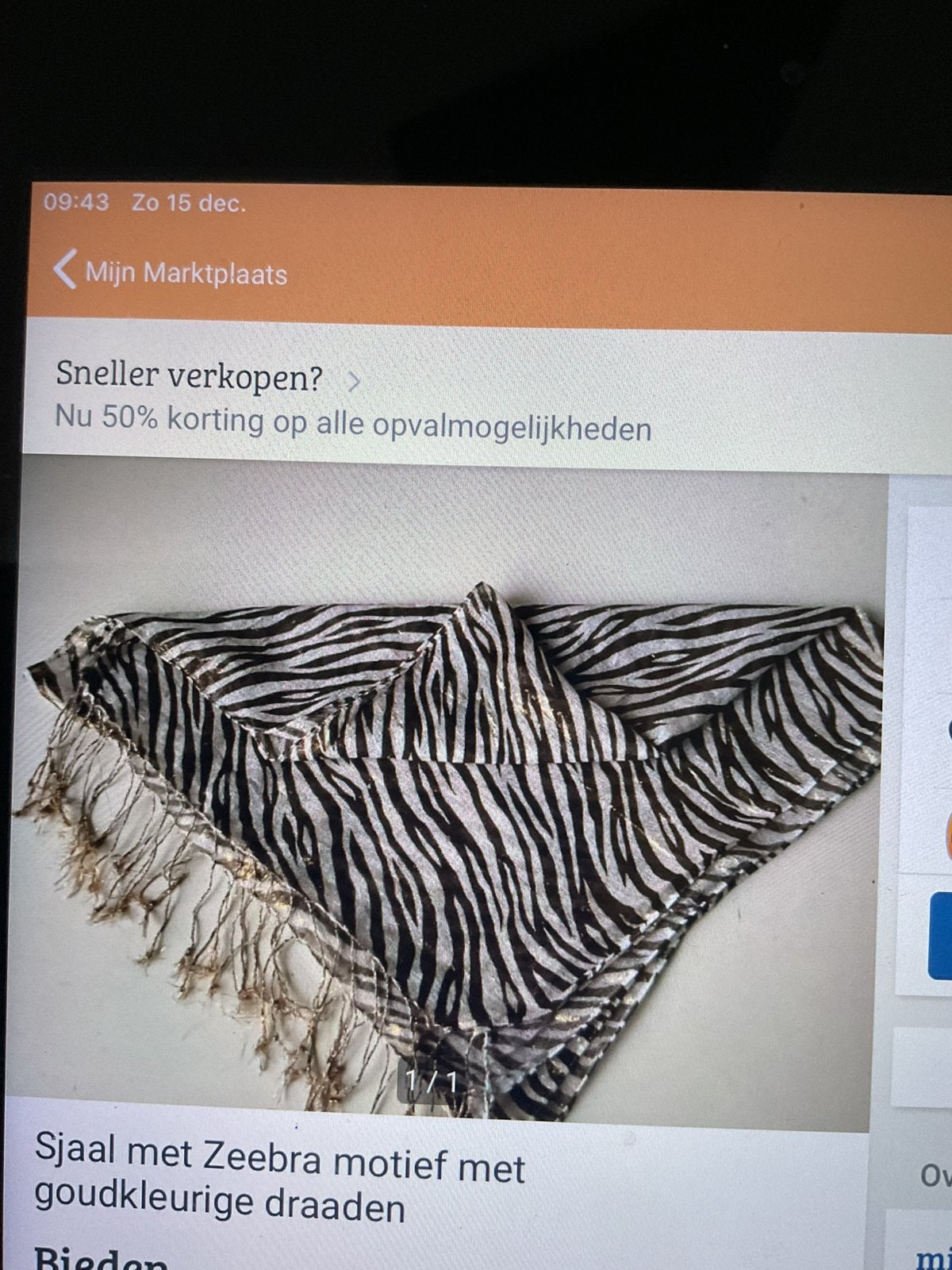 SJAAL ZEEBRA MOTIEF, Kleding | Dames, Ophalen of Verzenden, Zo goed als nieuw, Maat 46/48 (XL) of groter, Sjaal