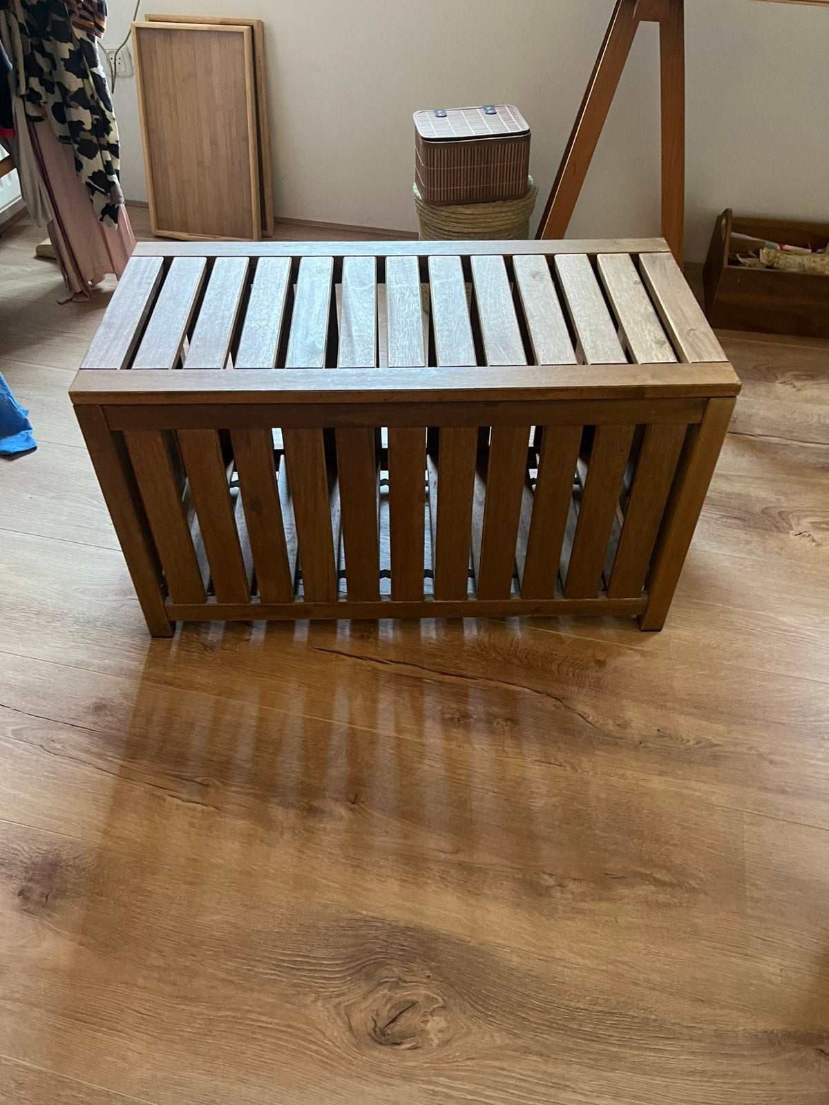 Mooie houten opberg box met aparte deksel, Ophalen, Zo goed als nieuw, 75 tot 100 cm