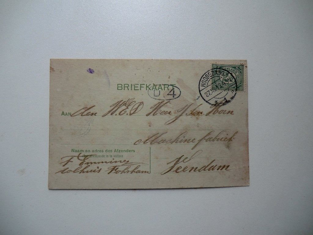 Veendam,Ten Horn,Foxhol,Tolhuis,Hoogezand,Locomobiel,, Verzenden, Voor 1920, Gelopen, Groningen