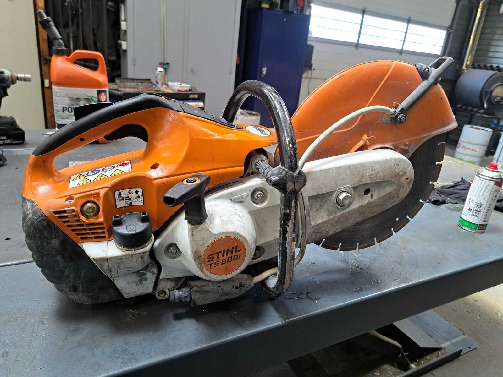 Stihl bandenzaag Ts500I, Stihl Br600 bladblazer, Tuin en Terras, Hand-tuingereedschap, Ophalen, Gebruikt