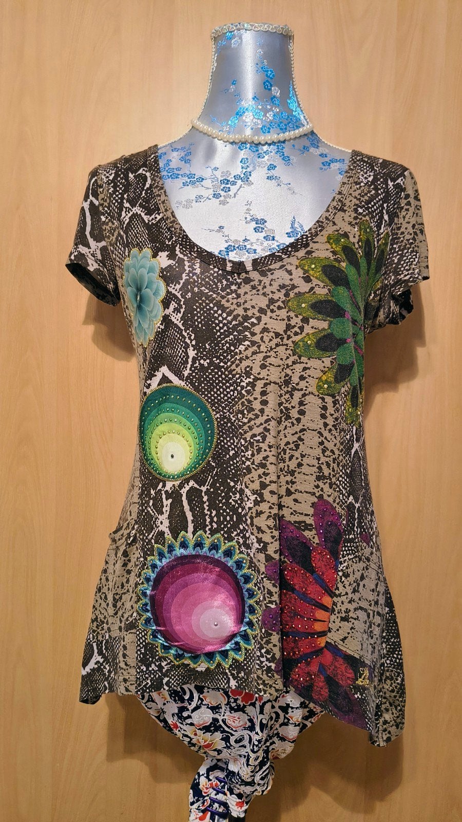 Desigual T-shirt met korte mouwen en bloemenprint, Overige kleuren, Ophalen of Verzenden, Zo goed als nieuw, Korte mouw