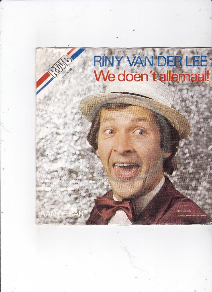 Single Riny van der Lee - We doen 't allemaal, Ophalen of Verzenden, Gebruikt, Nederlandstalig