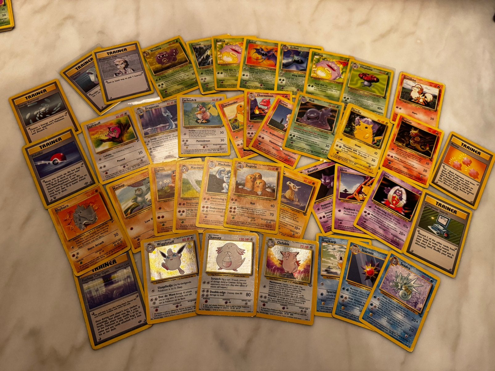 Pokemonkaarten collectie holo’s base set Pokémon collectie, Ophalen of Verzenden, Gebruikt, Meerdere kaarten