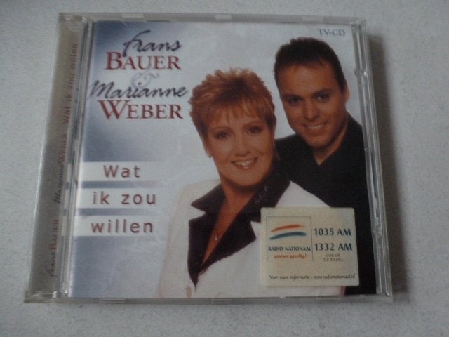 CD FRANS BAUER & MARIANNE WEBER wat ik zou willen16 nummers, Ophalen of Verzenden, Zo goed als nieuw, Levenslied of Smartlap