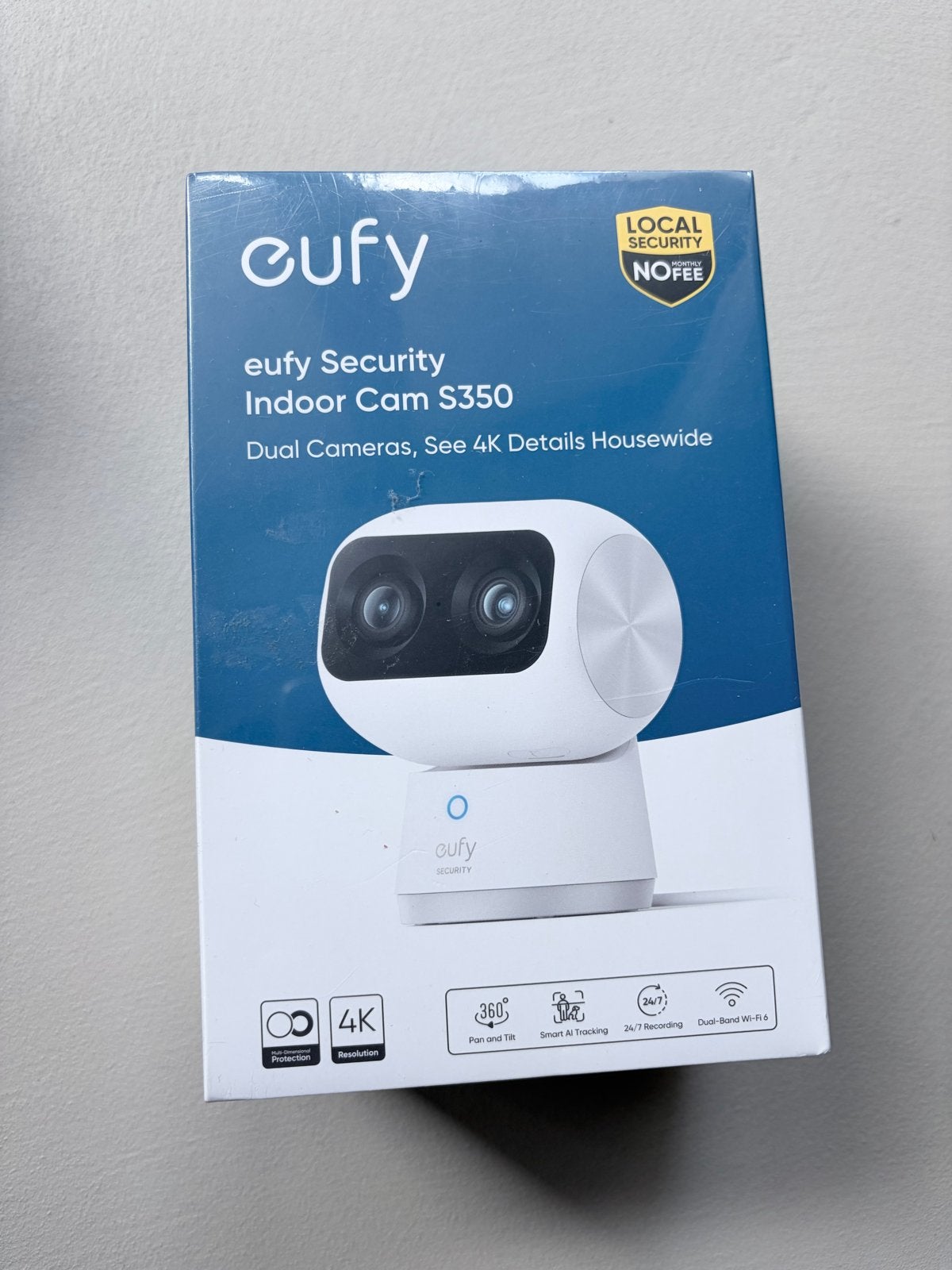 Eufy Security Indoor Cam S350 - Dual Camera 4K, Ophalen of Verzenden, Nieuw, Binnencamera