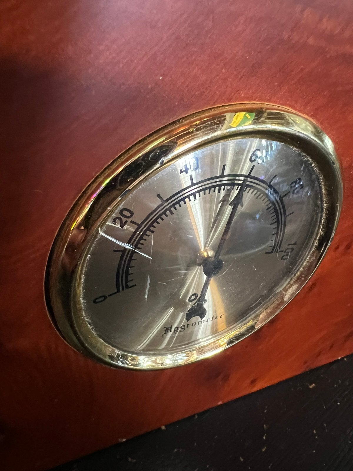 Prachtige grote humidor, glas, noten. Display, Verzamelen, Ophalen, Zo goed als nieuw, Nvt, Nvt