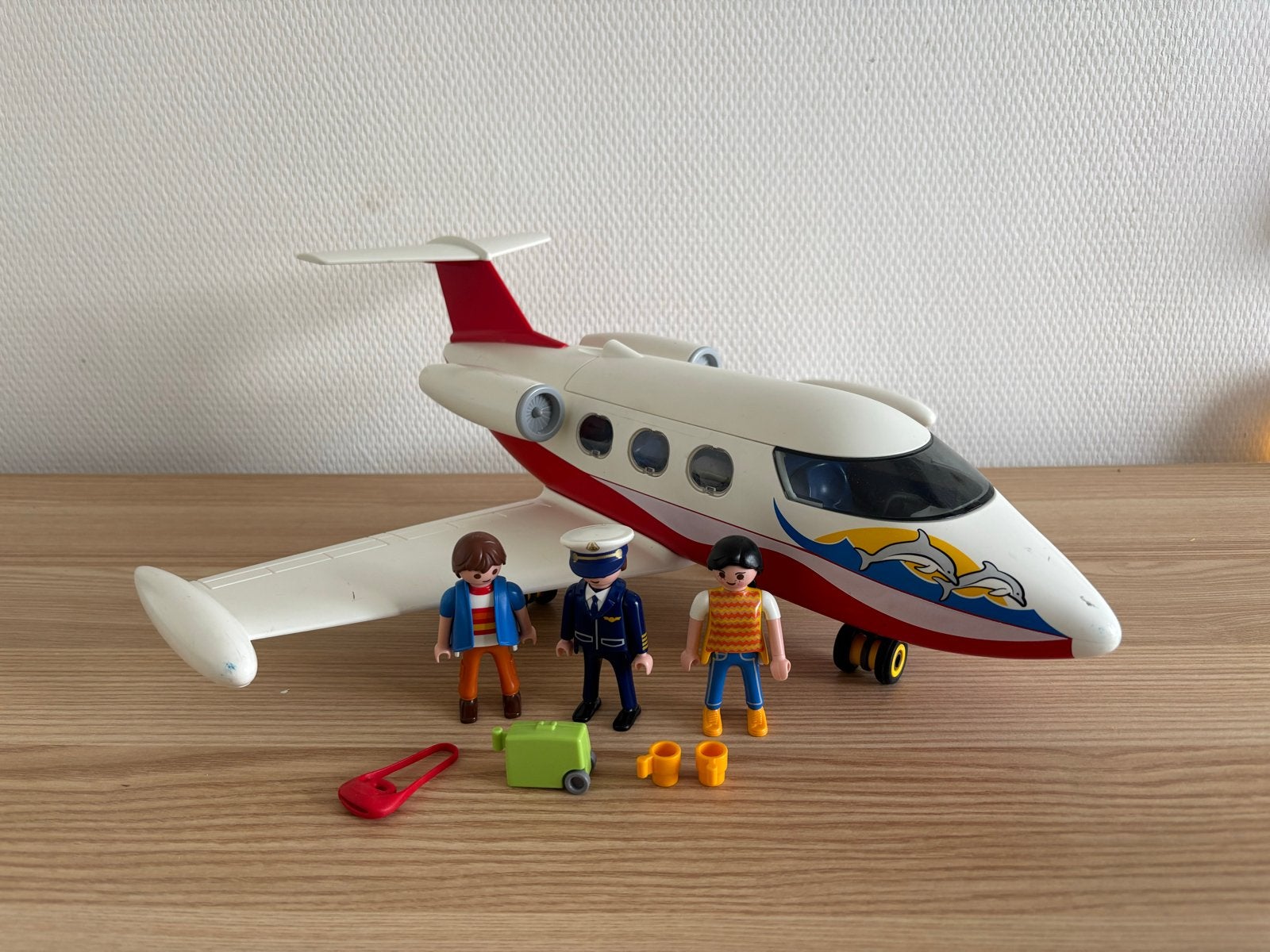 Playmobil Vliegtuig met Piloot en Passagiers, Ophalen of Verzenden, Zo goed als nieuw, Complete set, Voertuig