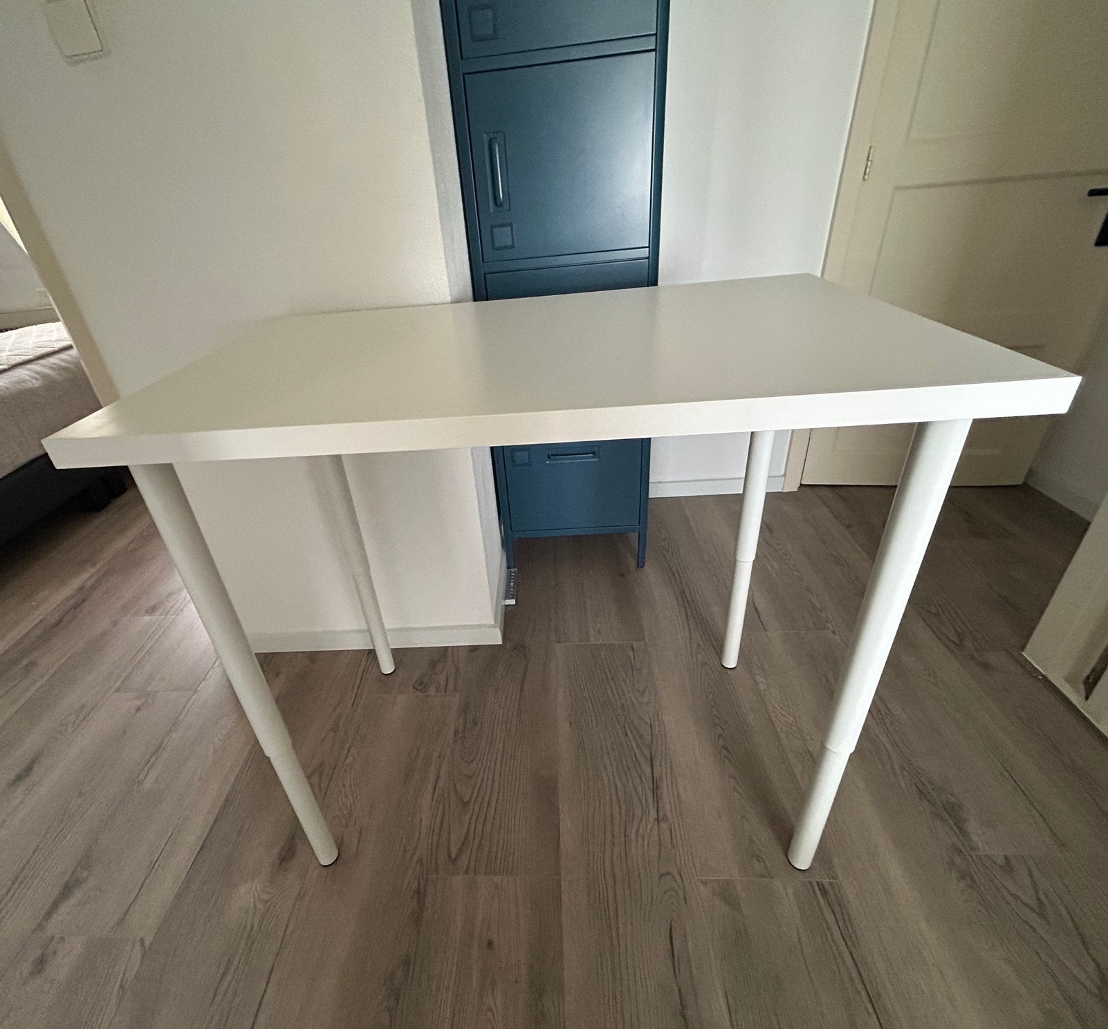 Verstelbaar bureau ikea 100x60 cm, Ophalen, Zit-sta bureau, In hoogte verstelbaar, Zo goed als nieuw