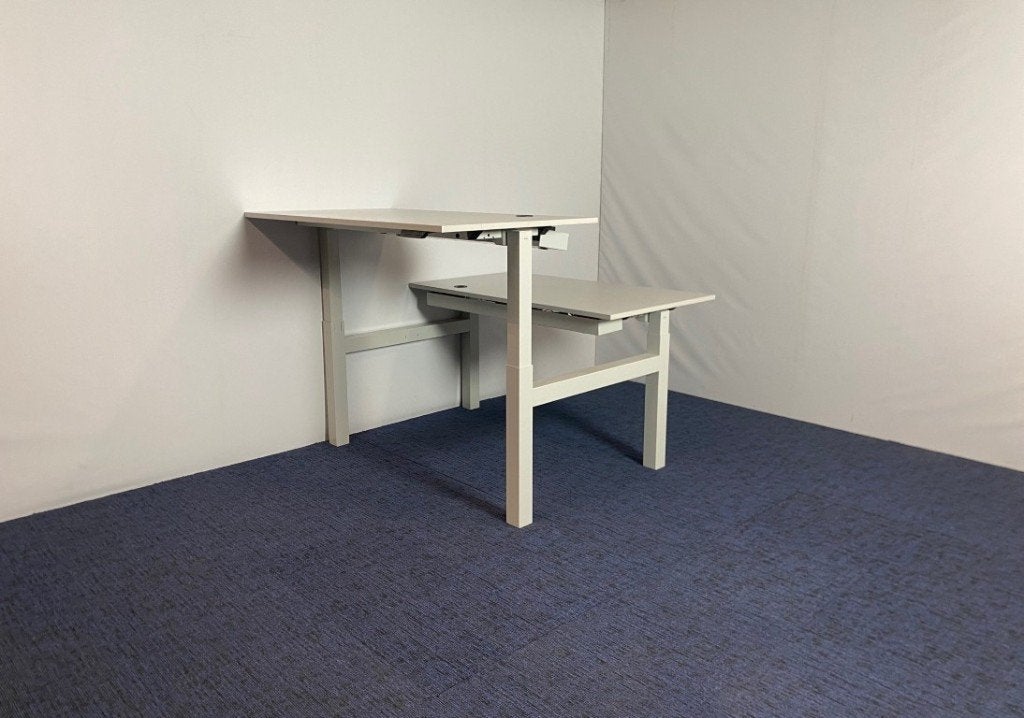 3 x Bench zit/sta bureau Gispen (elektrisch) - 140 x 170 cm.