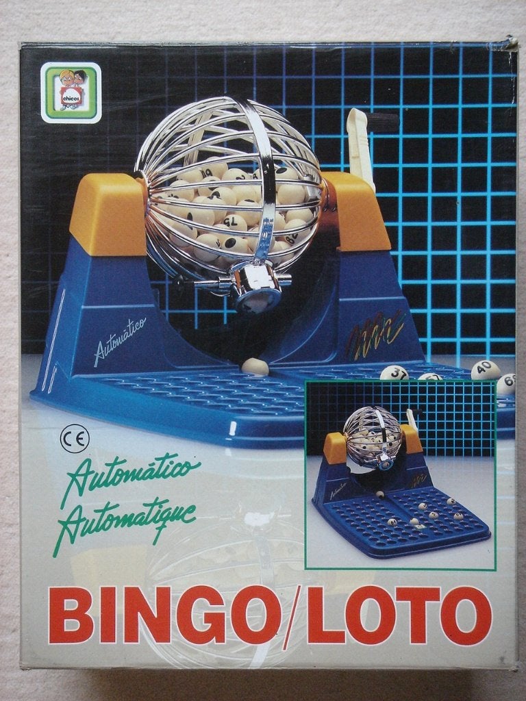 LEUK: BINGO met 90 ballen en 12 kaarten + fiches, Hobby en Vrije tijd, Vijf spelers of meer, Ophalen of Verzenden, Gebruikt