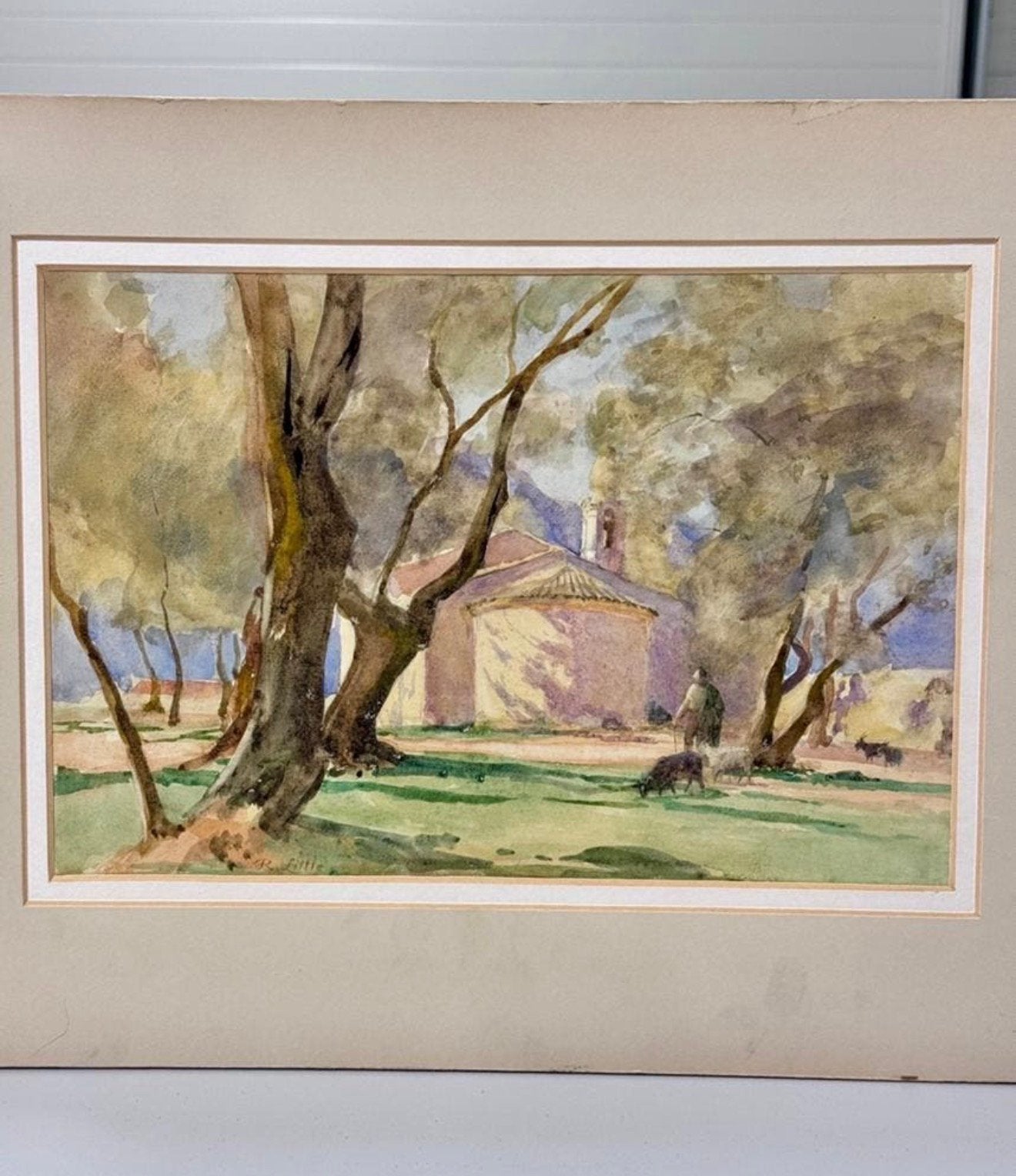 Robert Little (1854 - 1944) Watercolour schilderij uit 1881, Antiek en Kunst, Ophalen of Verzenden, Gesigneerd, Aquarel, Landschap