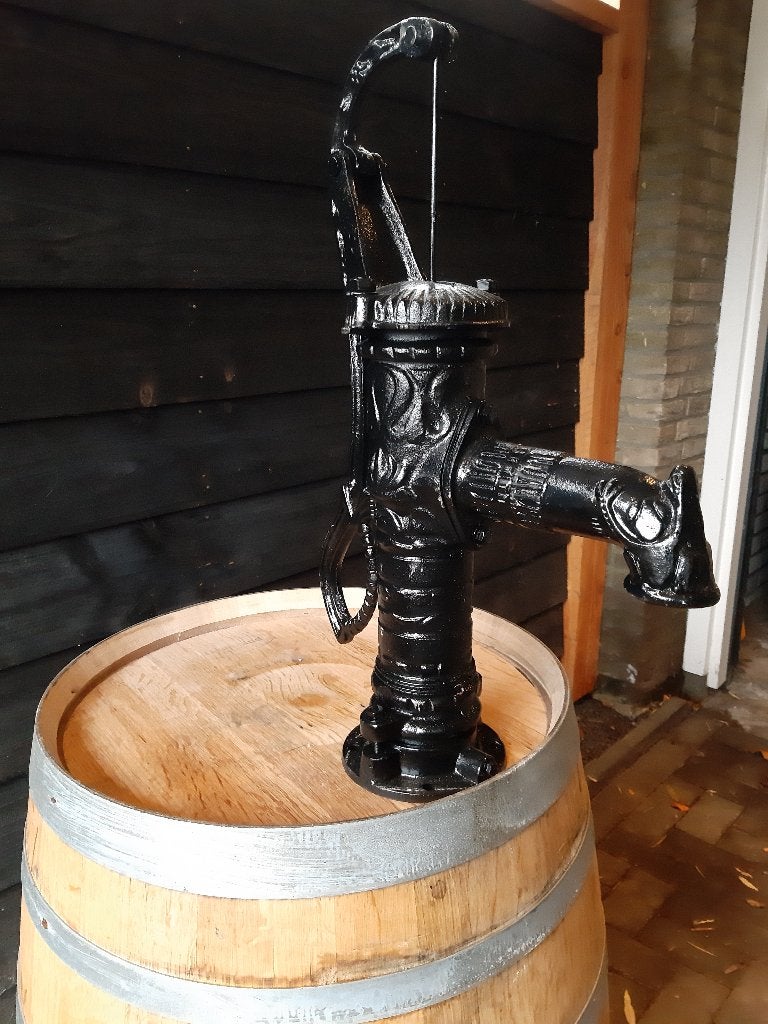 Regenton Eikenhouten Wijnvat met Zwarte of Groene Pomp, Tuin en Terras, Regentonnen, Ophalen, 150 liter of meer, Nieuw, Met pomp