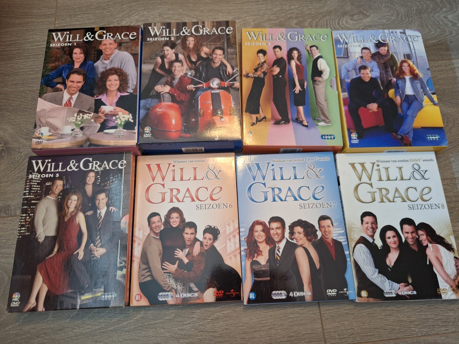 Will & Grace Complete Serie DVD Box (Seizoen 1-8), Gebruikt, Verzenden, Alle leeftijden, Komedie