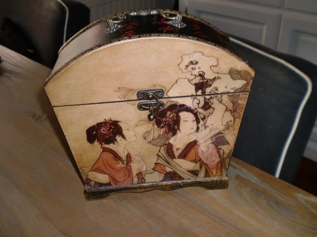 LUXE Geschenkdoos / CADEAU-BOX / Sieradendoos, Afb. GEISHA'S, Ophalen of Verzenden
