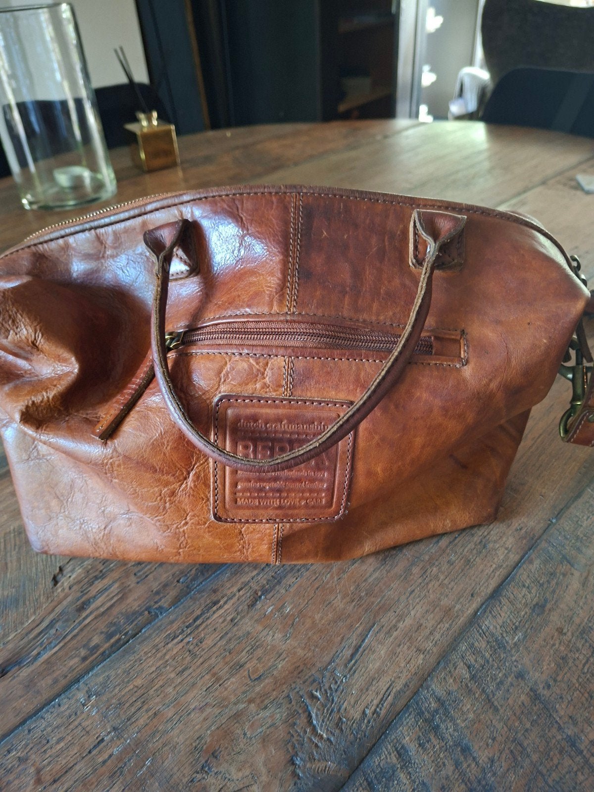 Leren Schouder / hand Tas... Berba, 40 tot 60 cm, 30 cm of meer, Bruin, Minder dan 35 cm