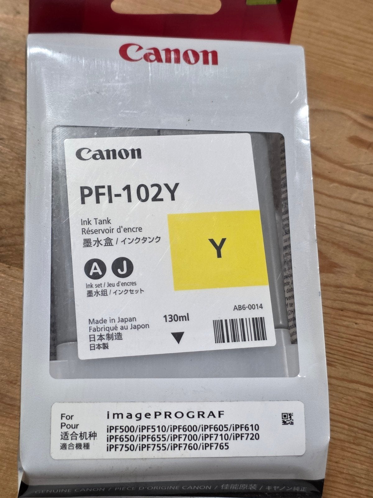 Canon PFI-102Y Inktank - Geel - 130ml, Computers en Software, Printerbenodigdheden, Nieuw, Cartridge, Ophalen of Verzenden