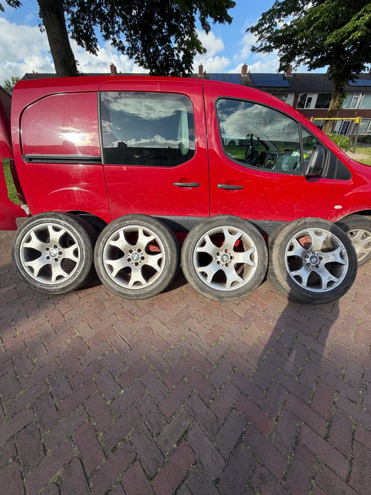 BMW X5 Originele Breedset Wielen style 214, Gebruikt, Banden en Velgen, 235 mm, Terreinwagen