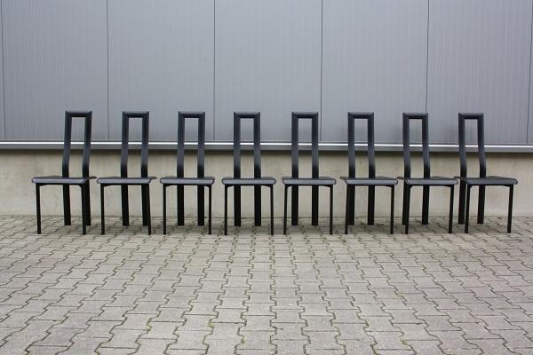 Regia design stoelen | Italiaans | Prijs voor de 8 samen!, Ophalen, Gebruikt, Zwart, Onbekend