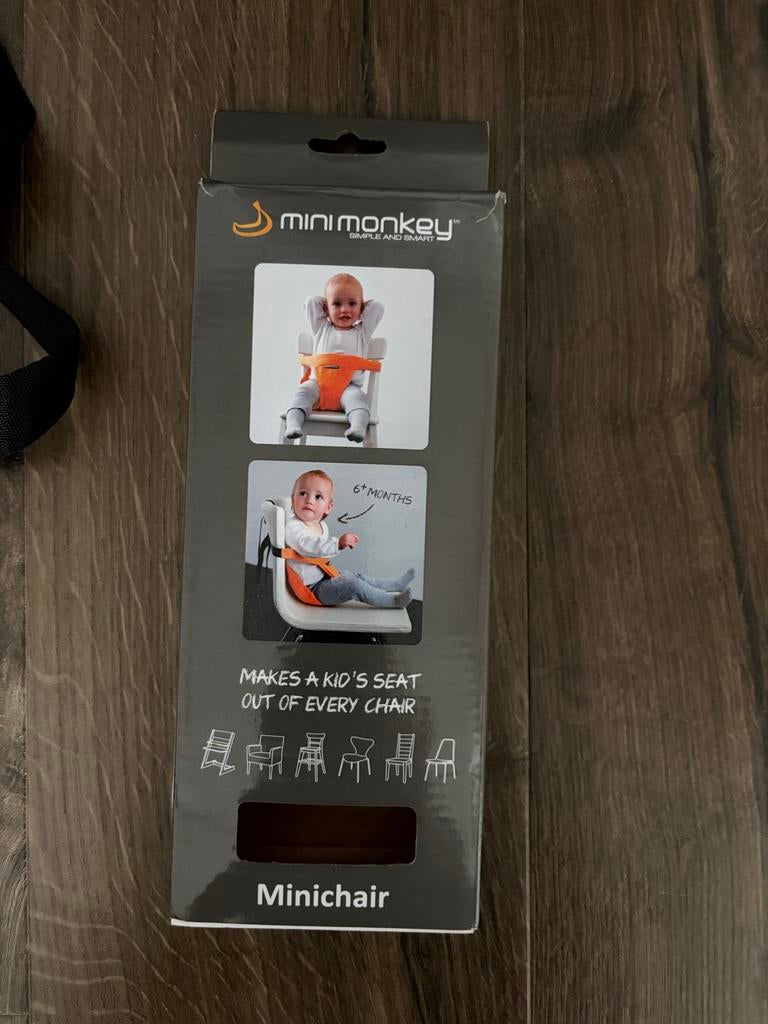 MiniMonkey Minichair Tuigje - Draagbaar Kinderstoeltje, Ophalen, Zo goed als nieuw, Overige typen, Gordel(s)