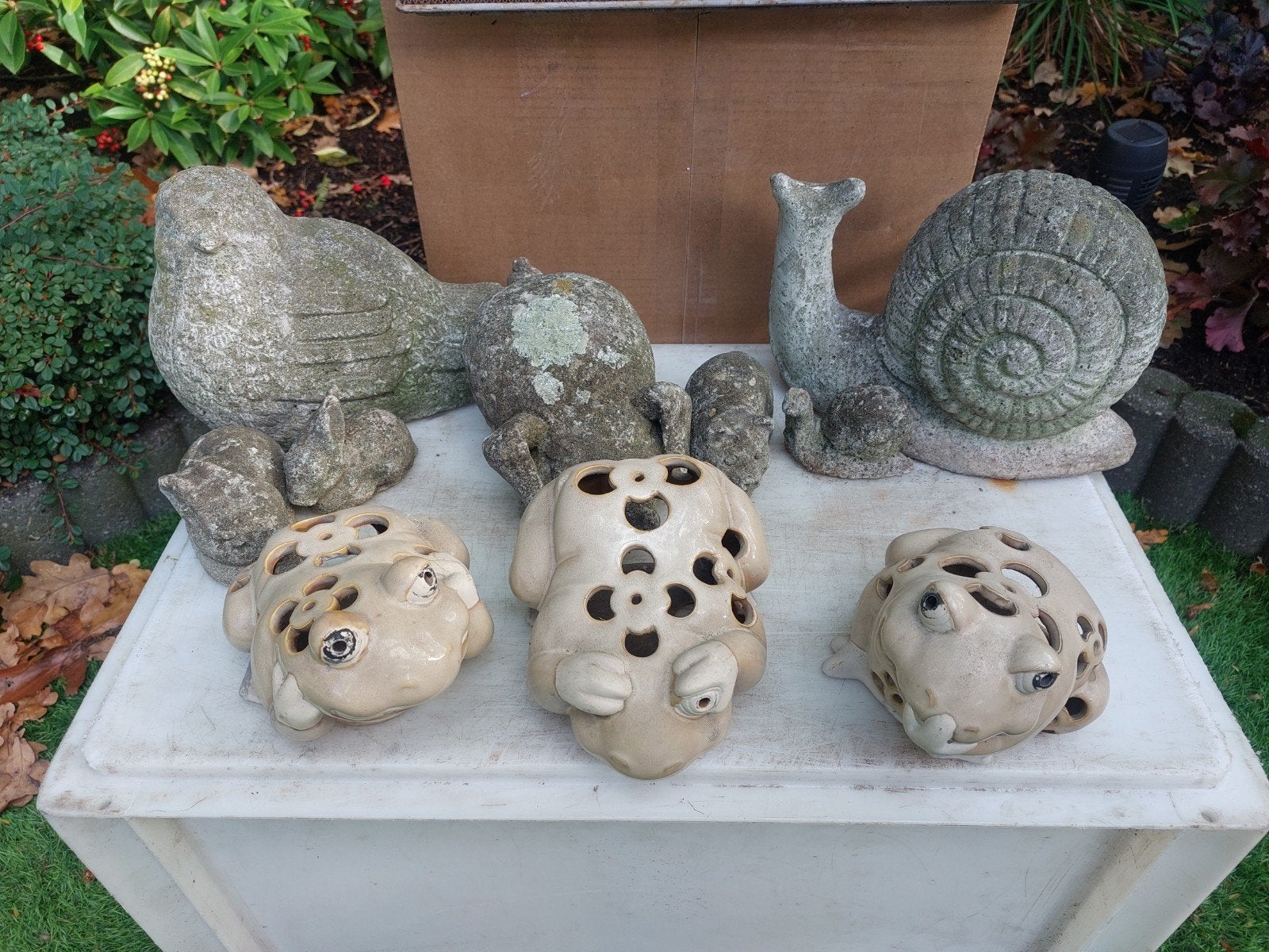 decoratie voor de tuin of kast-dressoir, Ophalen