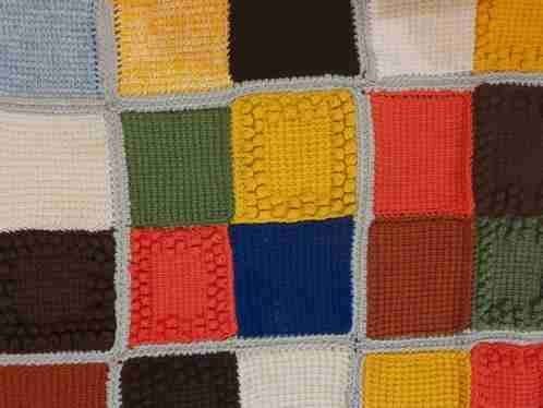 Granny woondeken felle kleuren reliëf 167/112, Gebruikt, Etten-Leur, DJT@dejuistetoon.eu, Ophalen of Verzenden