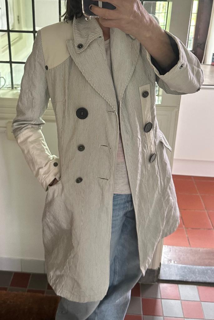 Hans Ubbink trenchcoat, Maat 38/40 (M), Hans Ubbink, Beige, Ophalen of Verzenden