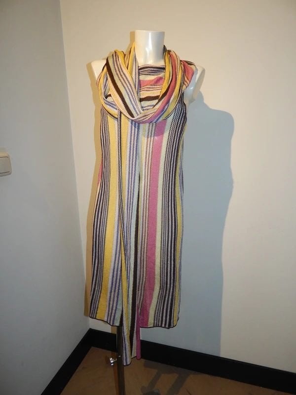 Missoni eerstelijns jurk breisel gladde stof lurex draad I42