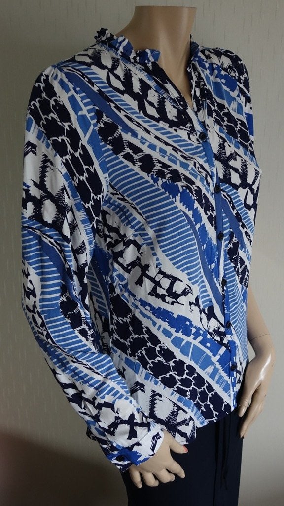 nieuwe blauwe ELVIRA bloes, Nieuw, Maat 36 (S), Elvira, Meerkleurig