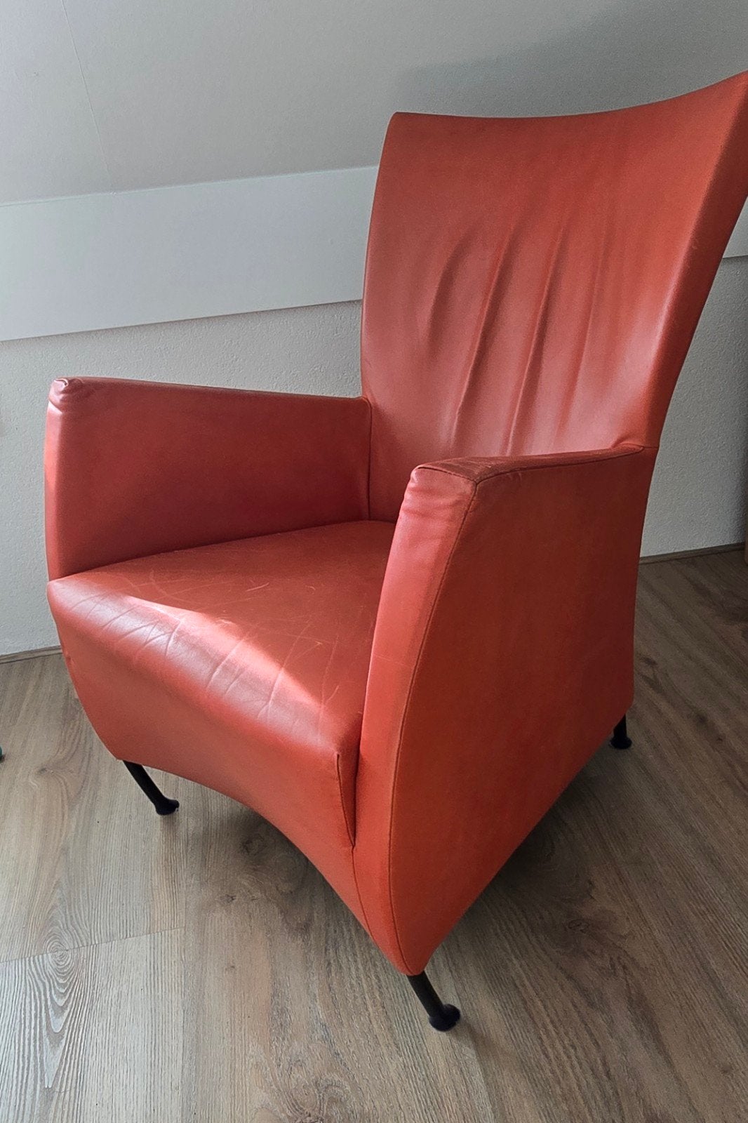 Montis Windy Tijdloos Design Fauteuil -  Kalfs Leer Terra, Ophalen, Tijdloos design, Gebruikt, 50 tot 75 cm
