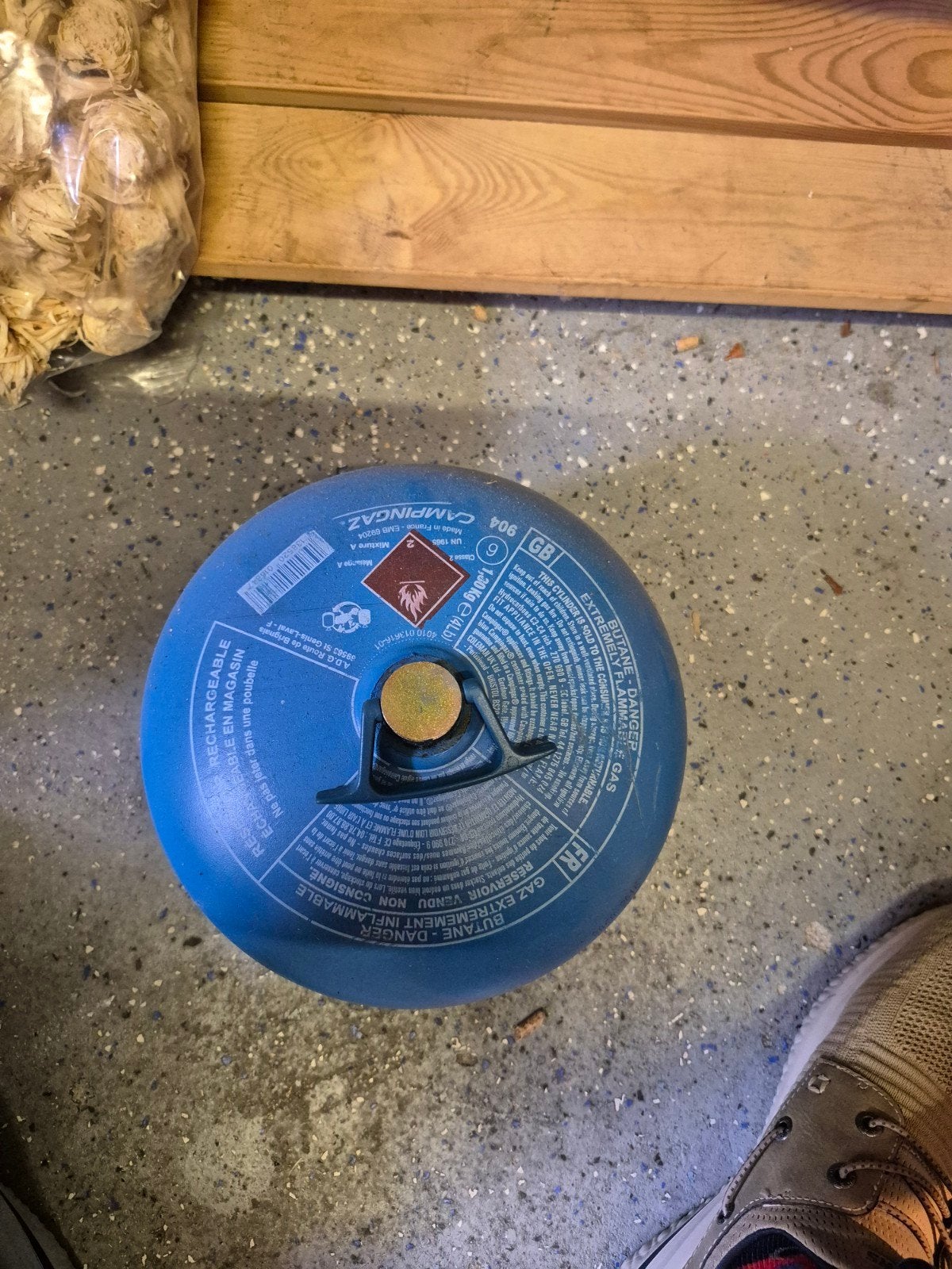 Campingaz gasfles 4 liter met sluitdop, Ophalen, Gebruikt