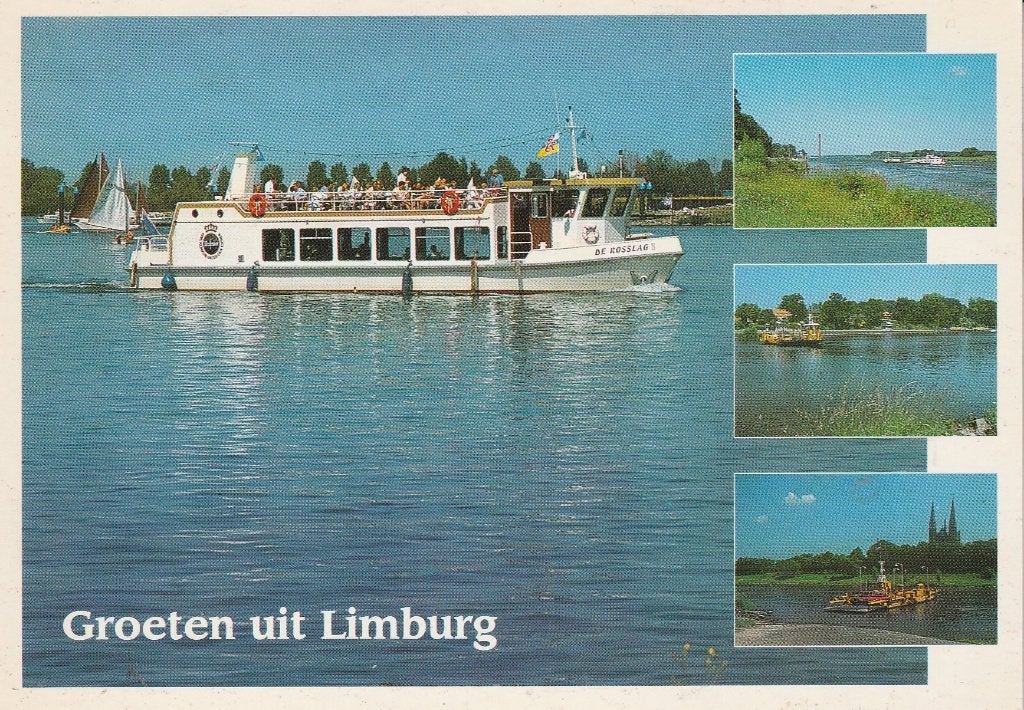 Groeten uit Limburg - Rondvaartboot 'De Rosslag', Ophalen of Verzenden, 1960 tot 1980, Ongelopen, Limburg