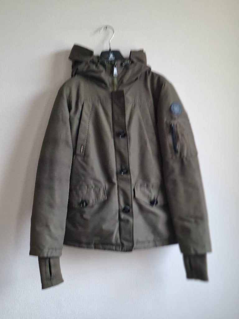 Air Force groene winterjas XS met afneembare bontkraag, Ophalen of Verzenden, Zo goed als nieuw, Maat 34 (XS) of kleiner, Air Force