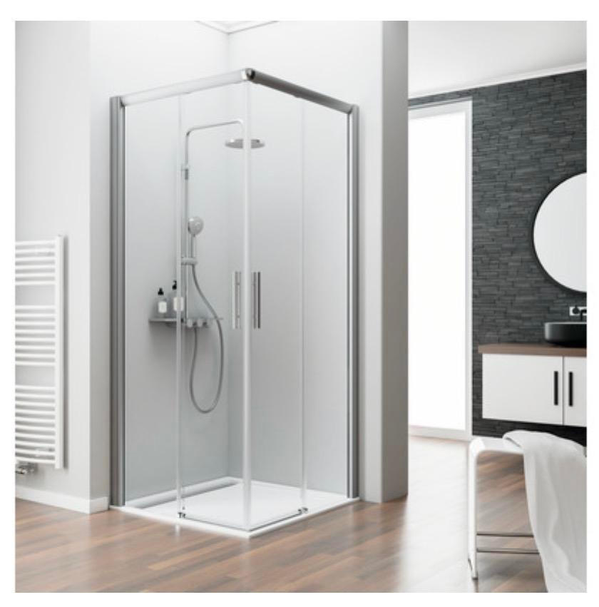 SCHULTE Douchecabine schuifdeur 80 x 100 cm nieuw, Doe-het-zelf en Verbouw, Ophalen, Nieuw, Glas, Douche