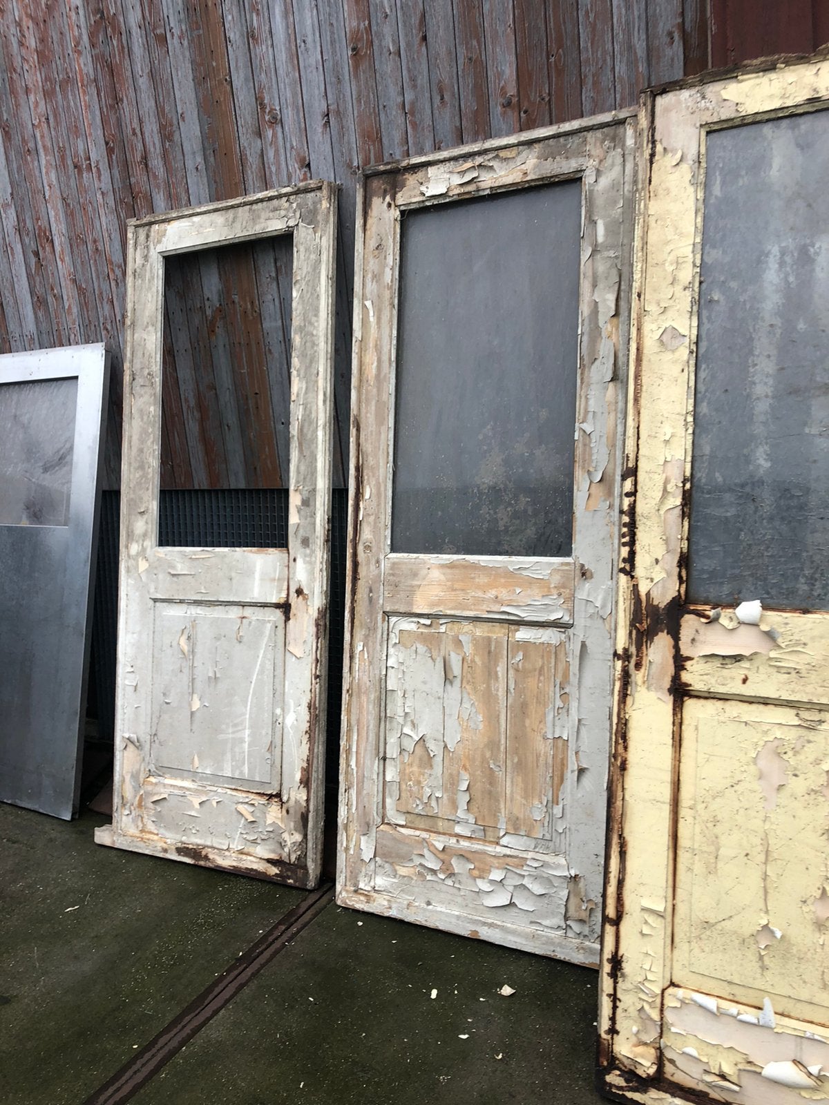 Oude schuifdeuren, Doe-het-zelf en Verbouw, Ophalen of Verzenden, Zo goed als nieuw, Binnendeur, 200 tot 215 cm