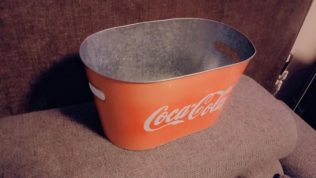 Vintage Coca-Cola koeler / ijsemmer - metaal, Ophalen of Verzenden, Gebruikt, Gebruiksvoorwerp