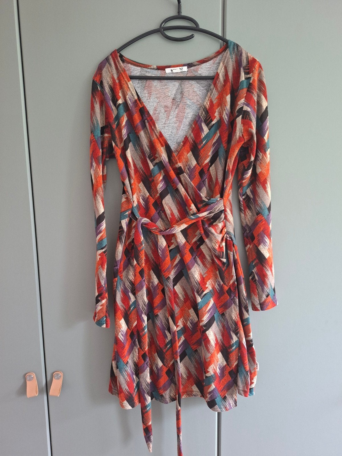 Smash! overslagjurk met kleurrijke print, maat M, Kleding | Dames, Jurken, Maat 38/40 (M), Ophalen of Verzenden, Zo goed als nieuw