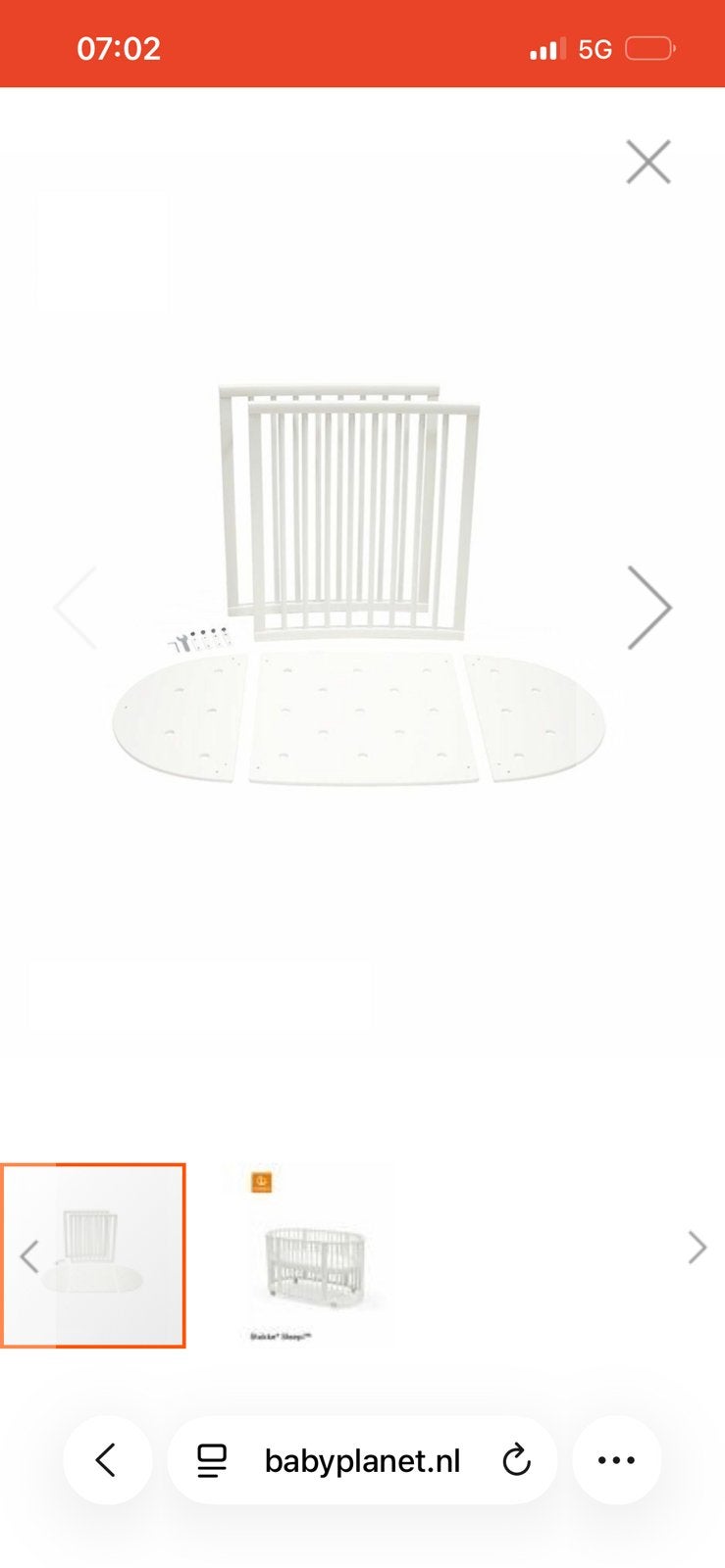Stokke sleepi uitbreidingsset v3 wit, Kinderen en Baby's, Ophalen, Nieuw, Overige typen